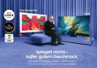 Marke: Samsung Bis Ende Oktober: Samsung spendiert Streaming-Paket gratis bei TV-Kauf dazu, Bild 1 TV Bis Ende Oktober: Samsung spendiert Streaming-Paket gratis bei TV-Kauf dazu - News, Bild 1