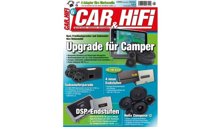 Car-Media In der neuen „CAR+HiFi“: Technik für Camper - Subwoofer - DSP-Endstufen - News, Bild 1