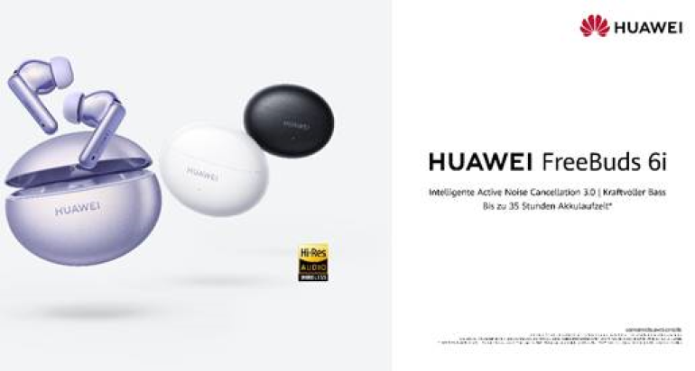 HiFi FreeBuds 6i: Neue In-Ears von Huawei mit Active Noise Cancellation - News, Bild 1