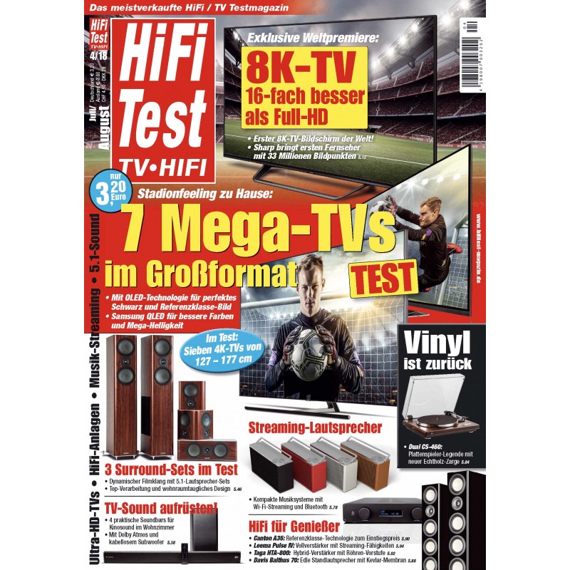 HIFI TEST TV HIFI Ausgabe 4/2018 (print)