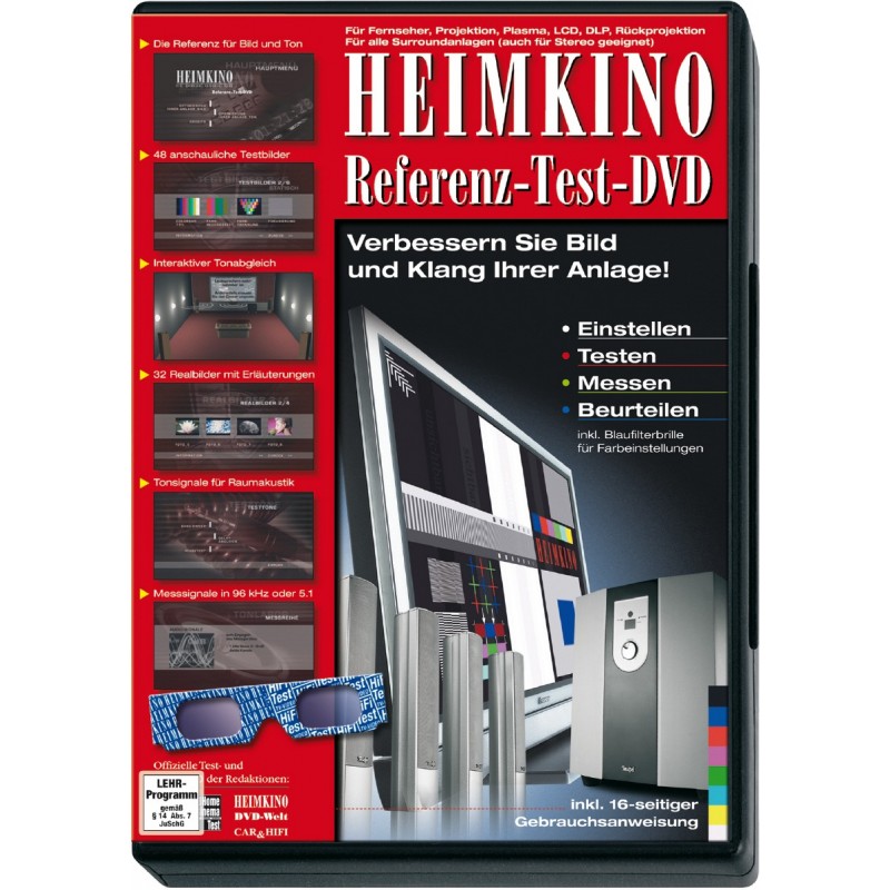 HEIMKINO Referenztest DVD inkl. Brille